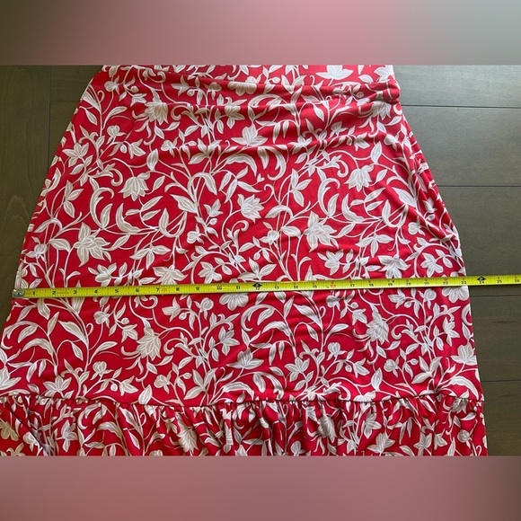 Susan Gravel Womens Elastic Waist Reddish Long Skirt Size SP - Picture 7 of 9